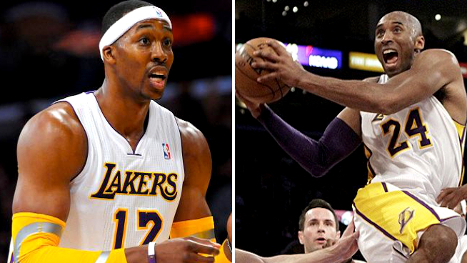 WATCH: Kobe Bryant and Dwight Howard Square Off After Elbow Strike - stack